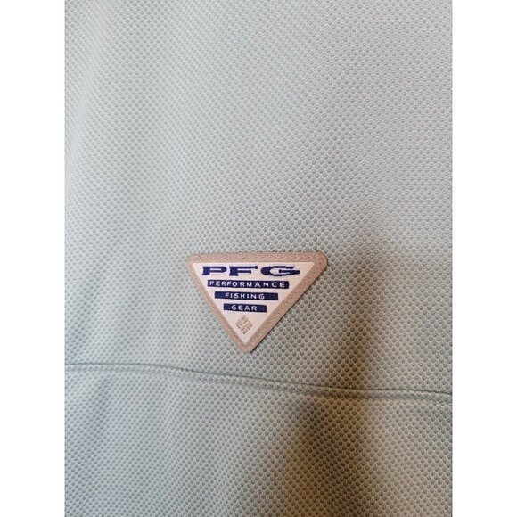 Columbia PFG Omni Shade Shirt Mens XL Green Polo Shooting Fishing Vented Outdoor - Picture 2 of 13